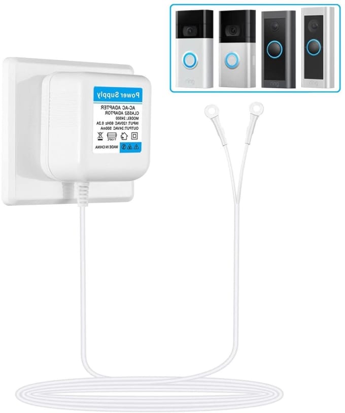 Deurbel Transformator - Adapter Stekker - Slimme Thermostaat Voeden - 24V AC Output - 500mA - Wit