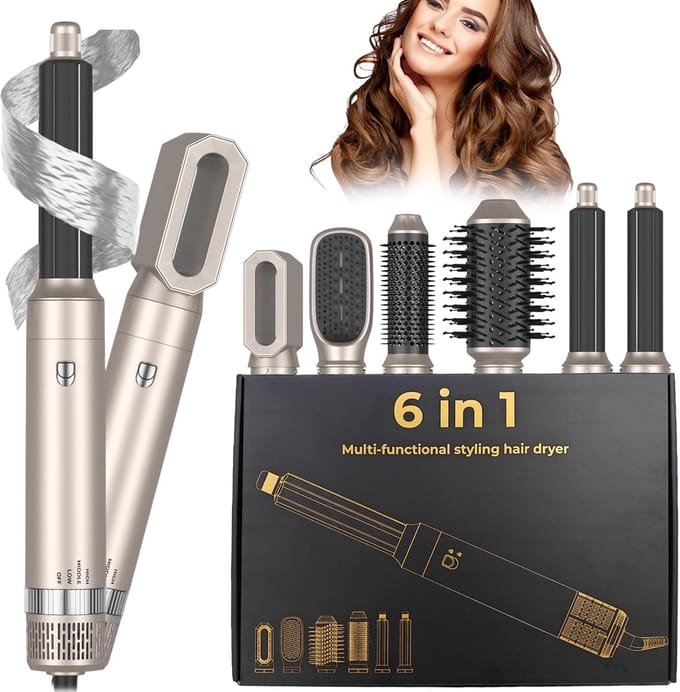 Haarstyler Set - Haarstyling Tool - Dagelijkse Styling - 6-in-1 Functionaliteit - 23 x 8 x 32 cm