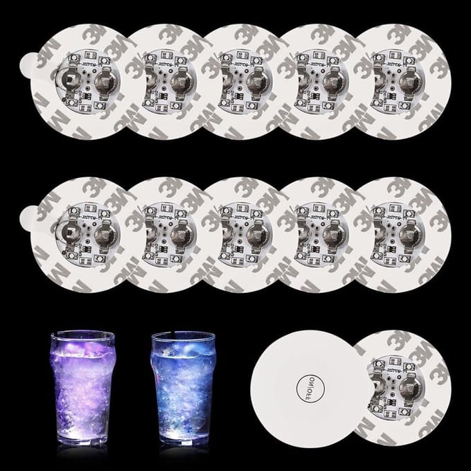Set van 12 LED Lichtstickers - Kleurwisseling & Zelfklevend voor Decoratie