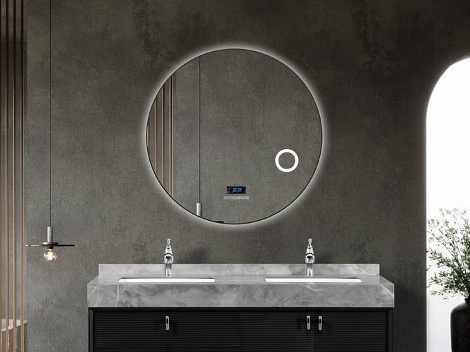 Mawialux LED Badkamerspiegel - Bluetooth - Livia - 90cm - mat zwart