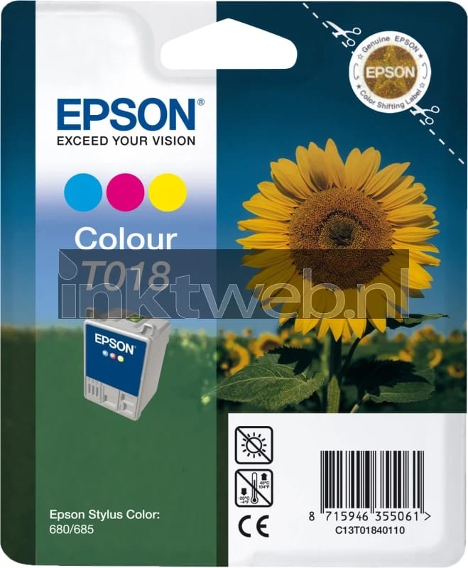 Epson T018 kleur (Origineel)