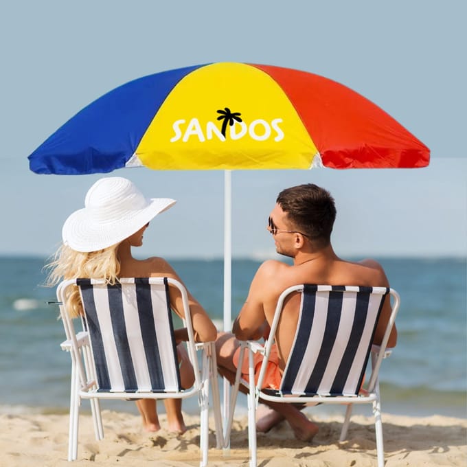 Sandos - Strandparasol - 160 cm - Waterdicht - UV-bescherming