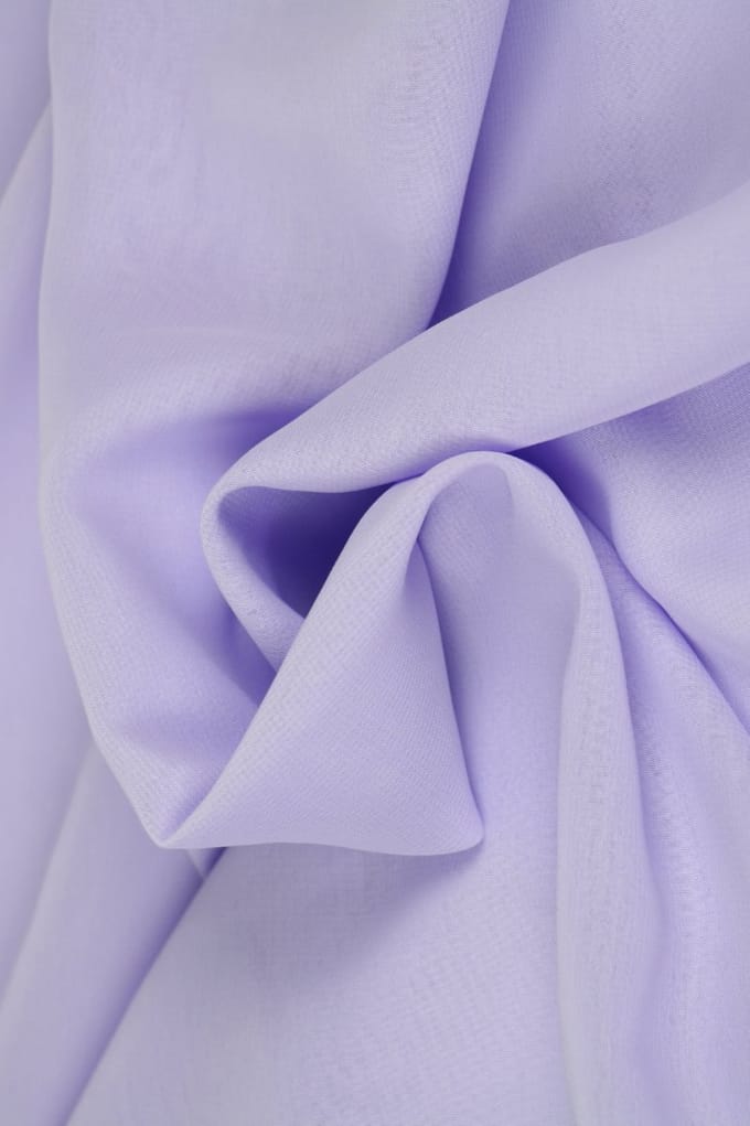 15 meter chiffon stof - Lavendel - 100% polyester