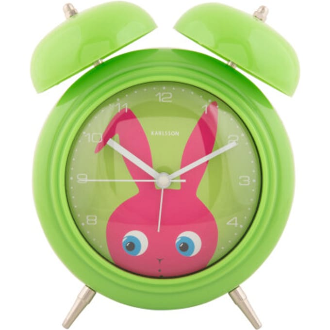 Karlsson wekker peekaboo bunny donker