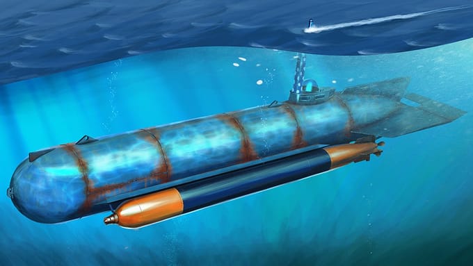 HobbyBoss Modelbouwpakket Militaire voertuigen - 80170 German Molch Midget Submarine Plastic - 1:35 - Modelbouw