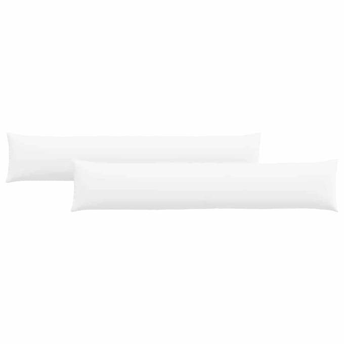 vidaXL - Zitkussens - 2 - st - Stof - Wit - 200 - x - 40 - cm