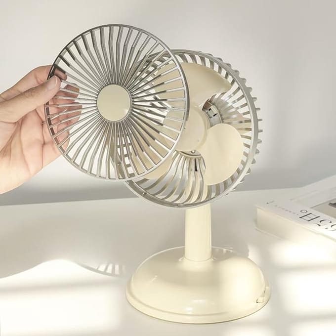 Oplaadbare Bureauventilator, Draagbare Buiten Camping Ventilator, 2 Standen Voor Uitgaan, Werk & Studie