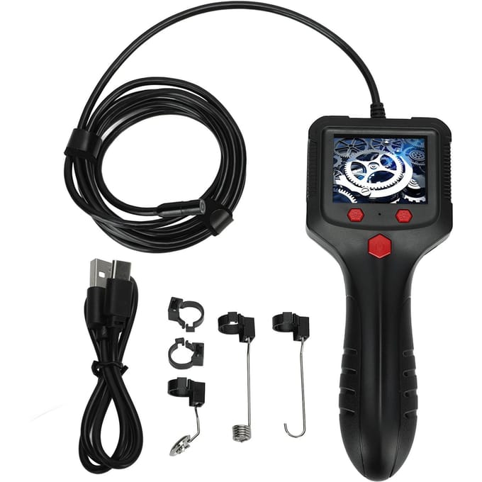 Endoscoop Camera Industriële Endoscoop 8mm 1080P HD Digitale Boroscoop Inspectiecamera met 2.4 black