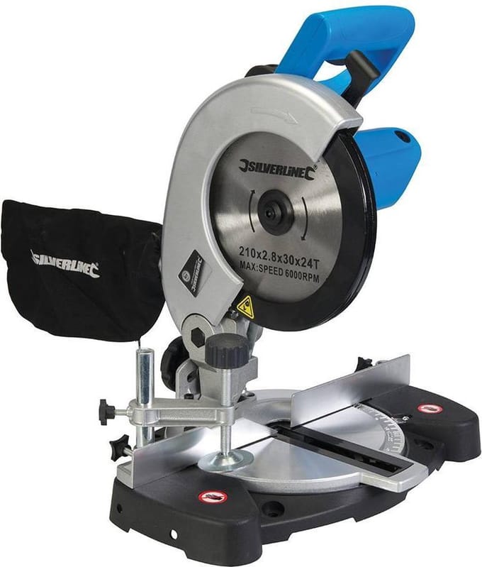 Silverline 1400 W gecombineerde verstekzaag, 210 mm