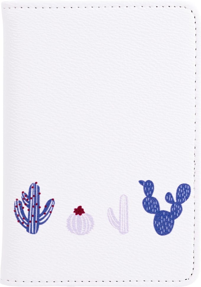 Oliva's - Paspoort hoesje - Travel wallet - Paspoorthouder - Cactus - Wit