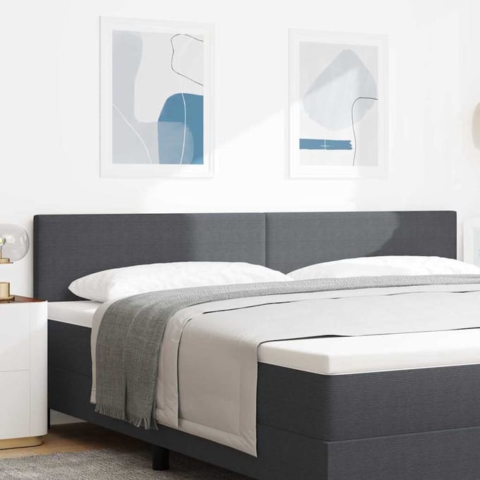 vidaXL - Hoofdbord - Donkergrijs - 200 - cm - Corduroy - stof