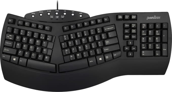 Perixx Bedrade Toetsenbord Periboard 512 Voor Windows Mac Ergonomisch Comfort