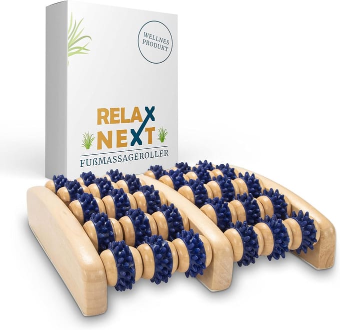 Voetmassageroller van Hout - Reflexzone ontspanning voor Thuis