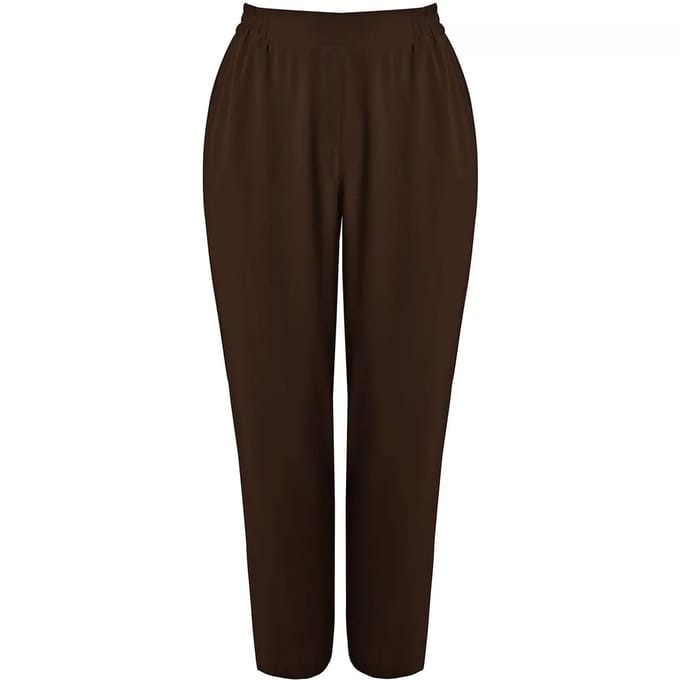 Dames fuselftaille broek van crêpe Mat Fashion