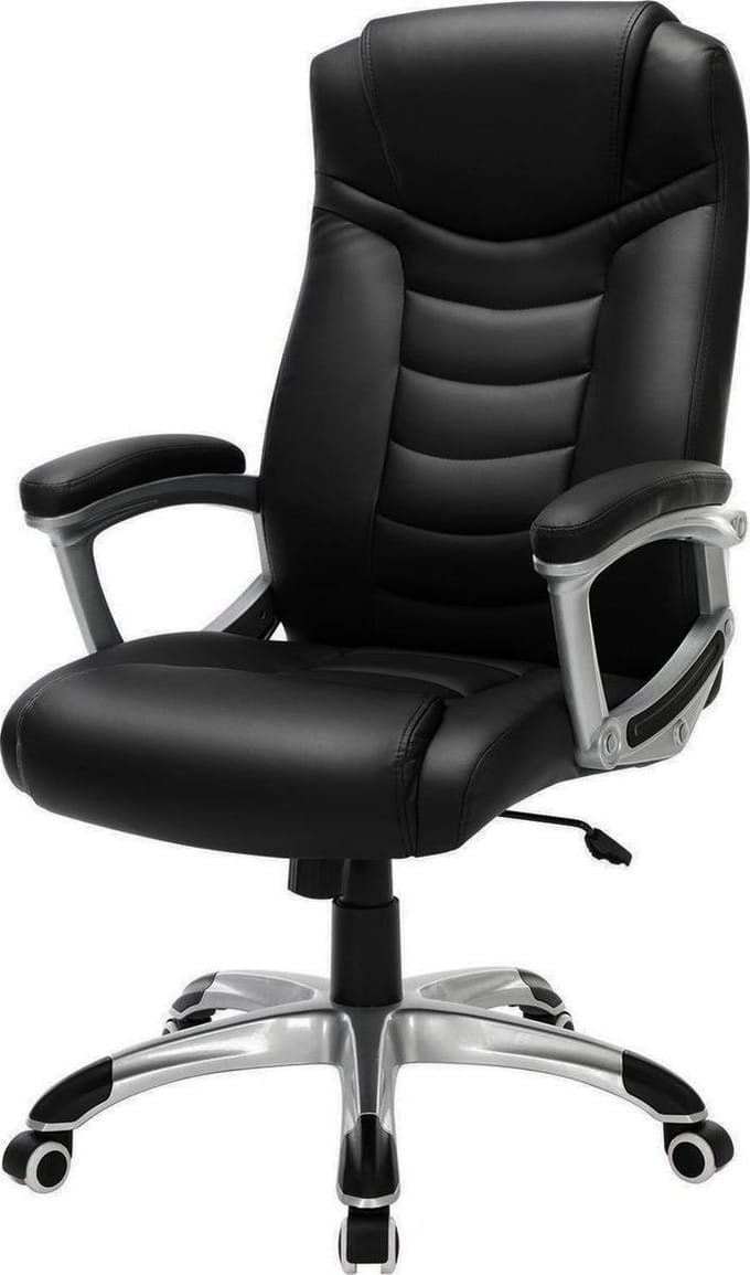 Bureaustoel - Versterkte Wielen – Ergonomisch - Zwart