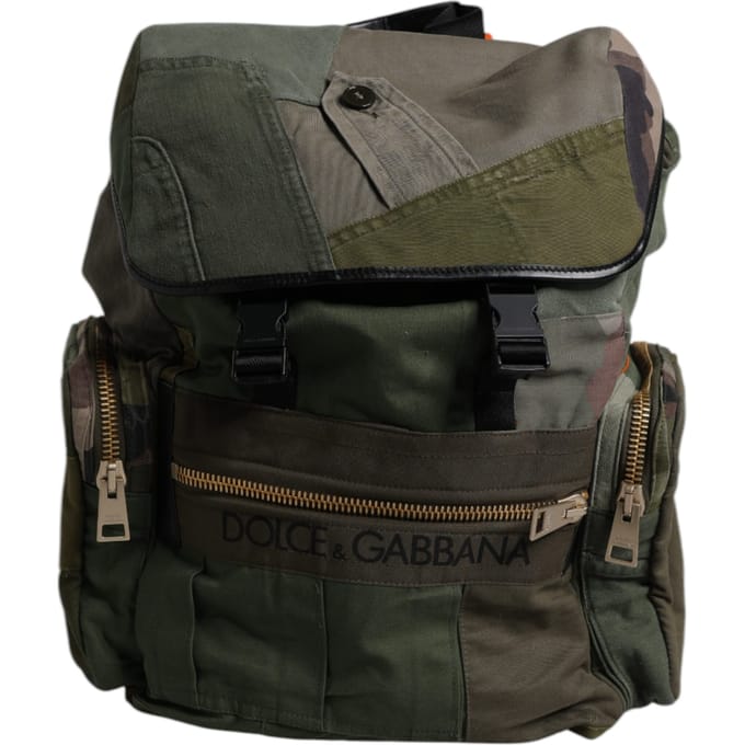 Militaire Groene Patchwork Reistas Rugzak