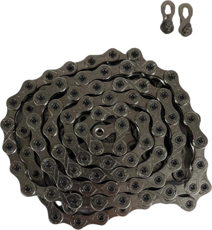 KMC Single speed X1 Silver, 146 links - Inclusief verbindingsschakel - Geschikt voor Tandem