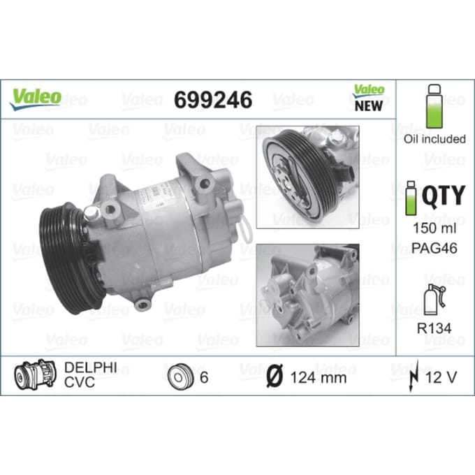 Compressor airconditioning VALEO 699246