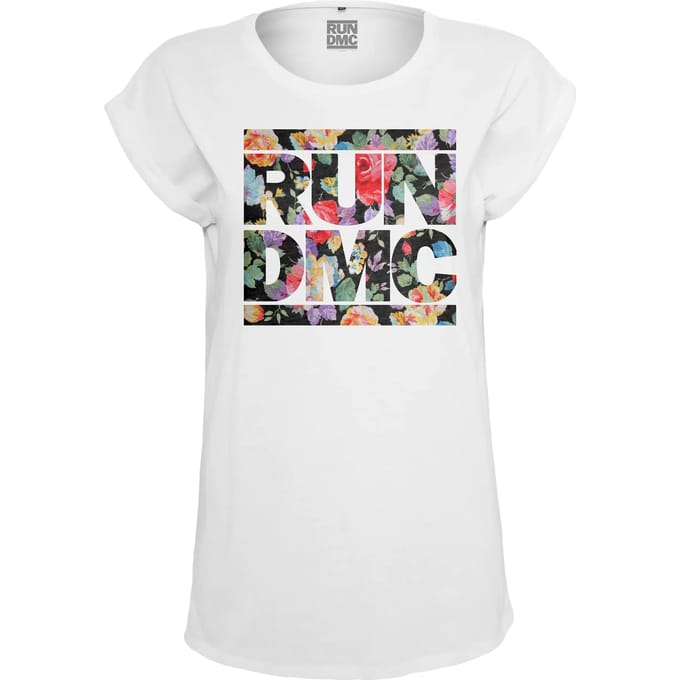 Mister Tee Run DMC - Floral Dames T-shirt - XS - Wit