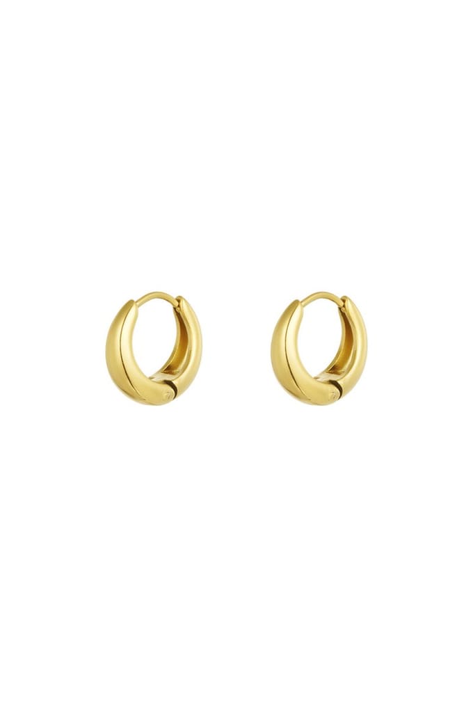 Smalle basis oorringen - goud