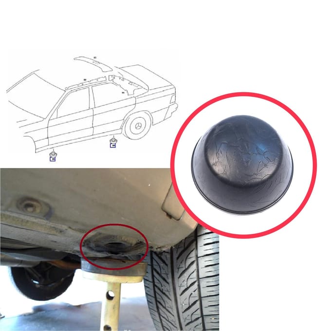 ESP1252 Krikpunt Ondersteuning Rubberen Dop Pad Dop voor voor Mercedes 190 190E 190D W201 1982-1993
