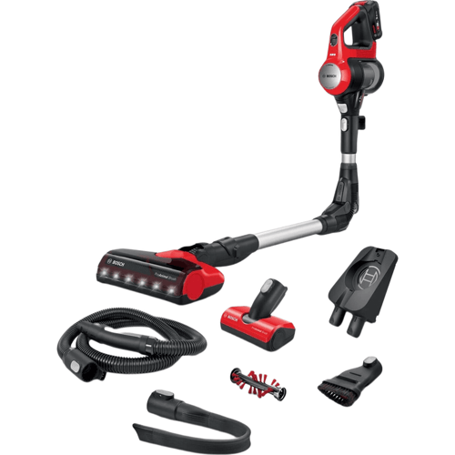 Bosch BBS711ANM - draadloze steelstofzuiger - zakloos - rood