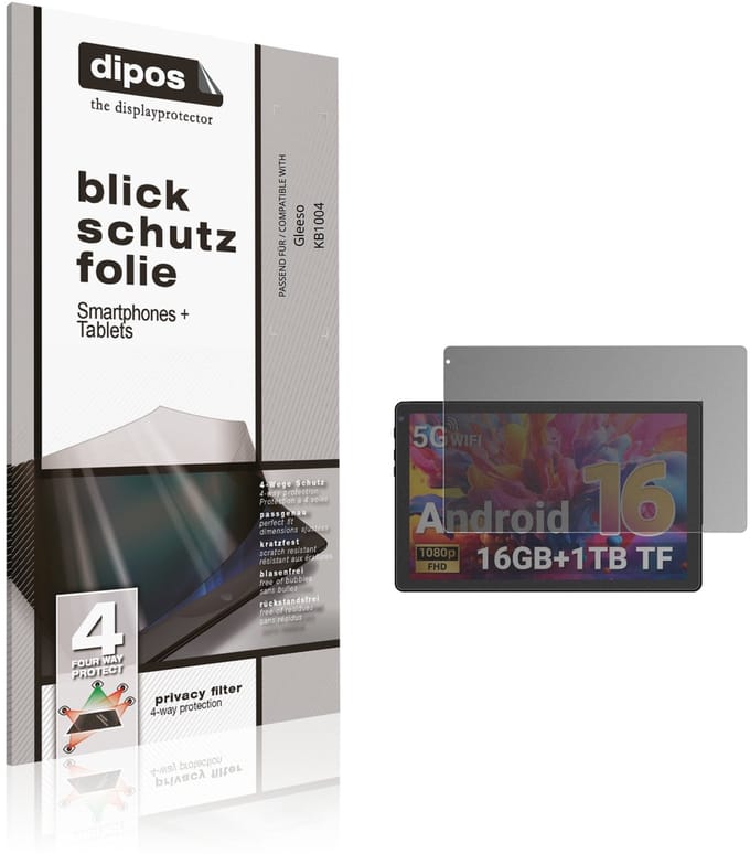 dipos – Matte Privacy Screenprotector geschikt voor Gleeso KB1004 | Anti-Spy Beschermfolie