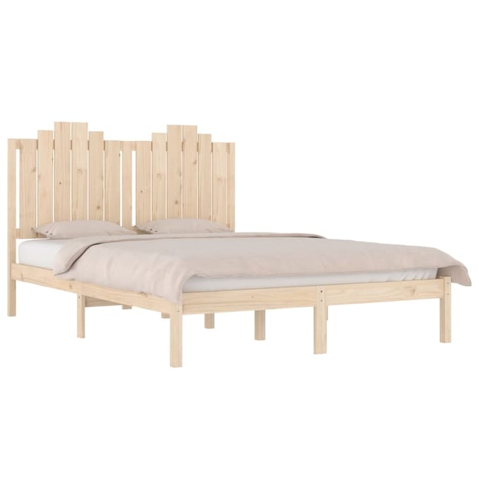 vidaXL - Bedframe - massief - grenenhout - 135x190 - cm