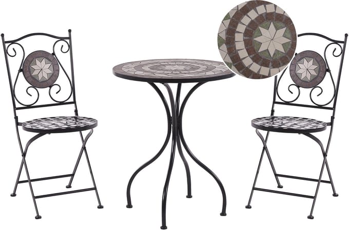 CARIATI - Bistroset voor 2 - Zwart - IJzer