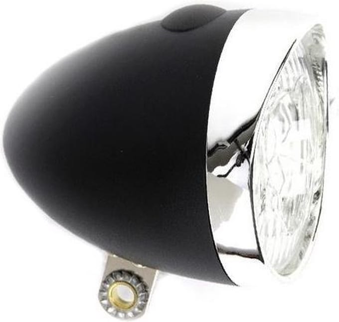 Ikzi Light Koplamp Retro Led Zwart Batterij