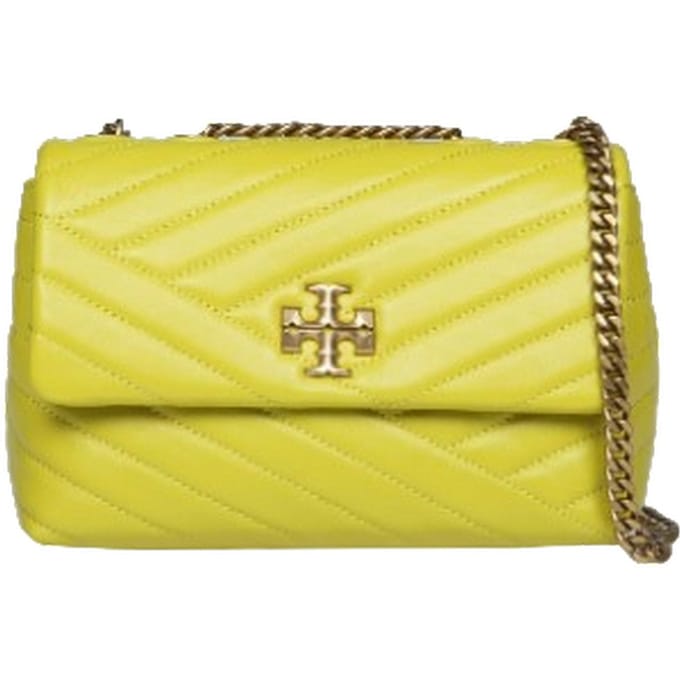 vrouwen schoudertassen Tory Burch - kira chevron kleine cabriolet schoudertas - groen