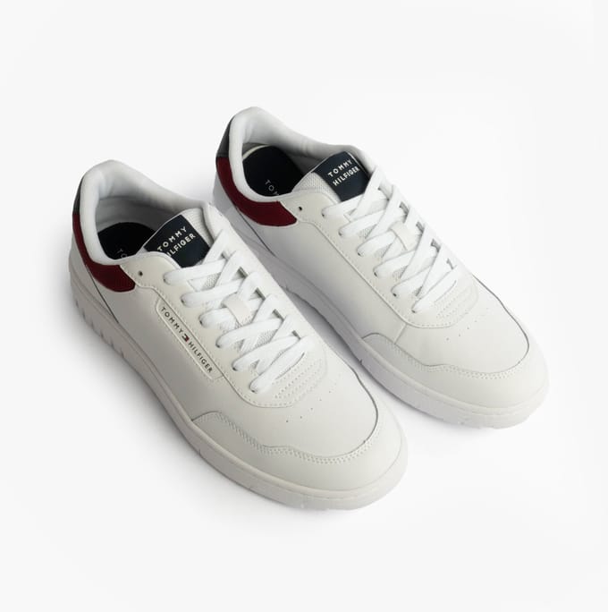 Tommy Hilfiger Th Basket Core Lth Heren Court Sneakers Rwb