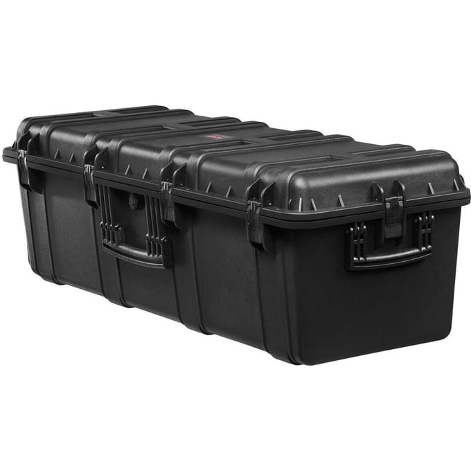 Mallette Rigide Weatherproof 5.5 Cu.ft avec 3 Poignées Grande Capacité Noir