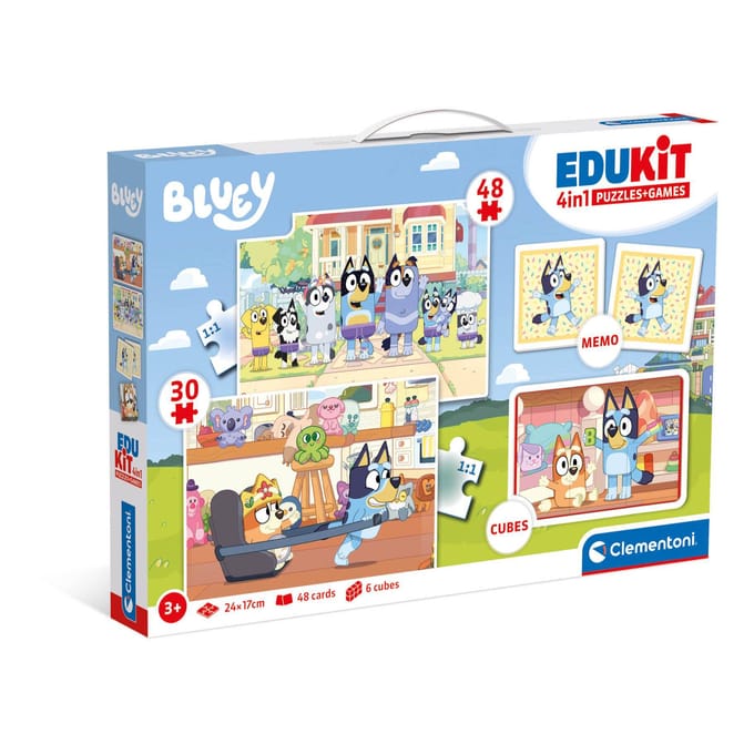 Clementoni - Edukit - 4 in 1 Educatieve Bluey Speelset - Vanaf 6 jaar