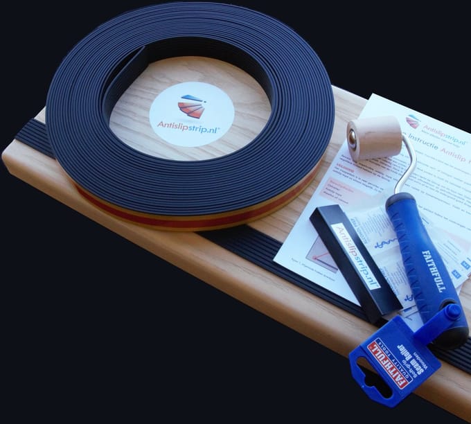 Antislipstrip - Startpakket Trapprofiel Tape 2,8cm - Zwart - rol 15 meter