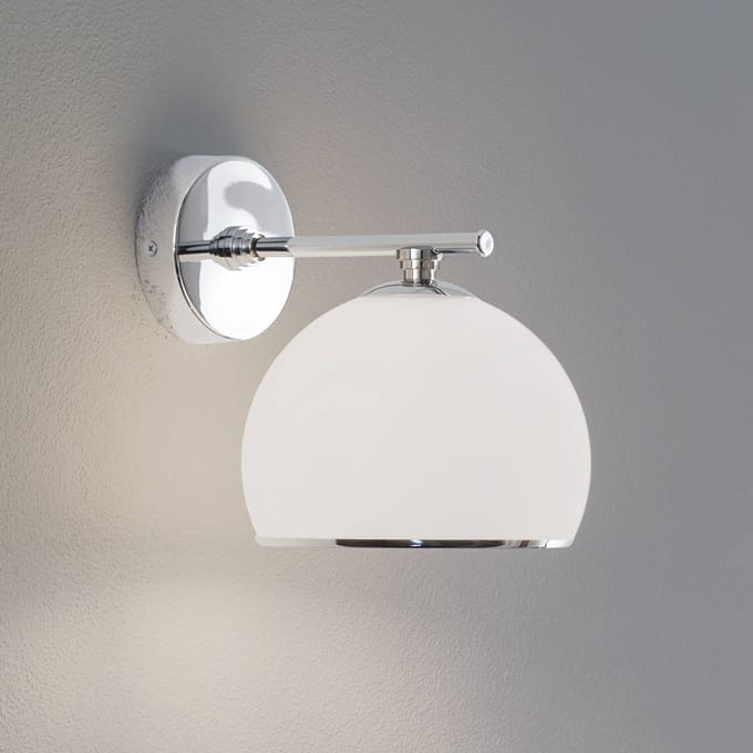 Euluna Wandlamp Mina, chroomkleurig, metaal/glas