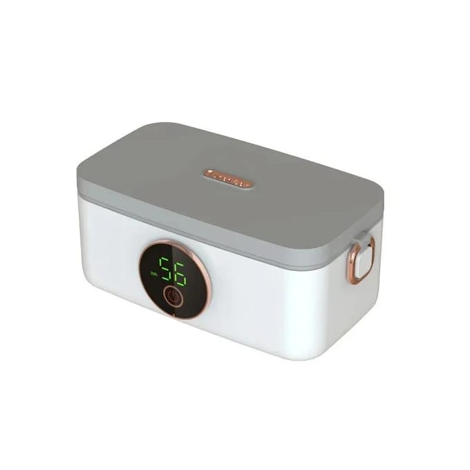 Draagbare Buiten USB Oplaadbare Elektrische Verwarmings Lunchbox 1000mL   Geïsoleerde Voedselwarmer Voedselcontainer gray
