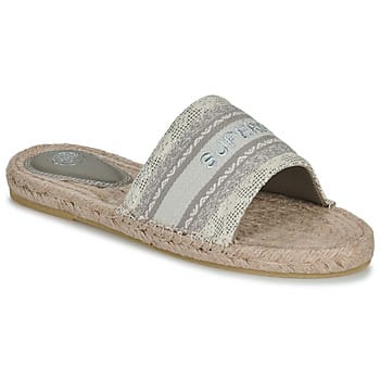 Superdry  Slippers Mules Compensées Style Espadrille En Toile