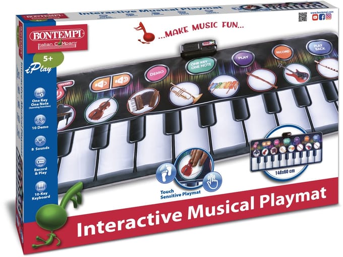 Bontempi Muzikale Speelmat Junior 148 X 60 Cm Zwart/wit