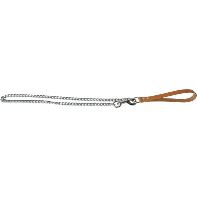 Hondenriem in ketting met nerfleer Martin Sellier