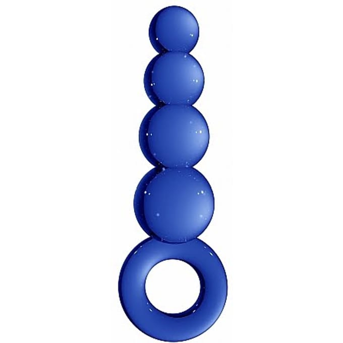 Chrystalino Tickler -  Blue glazen dildo