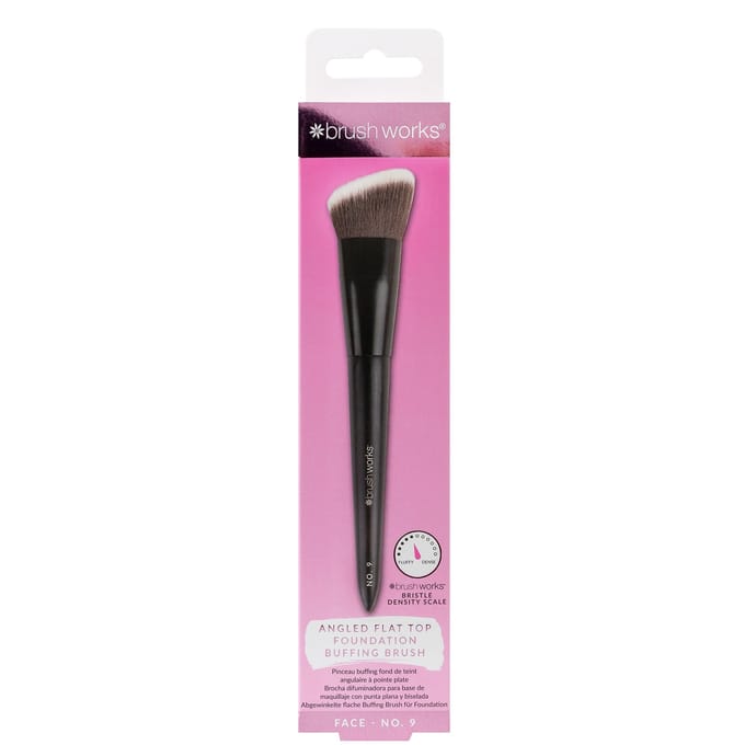 brushworks No. 9 Angled Flat Top Foundation Buffing Brush