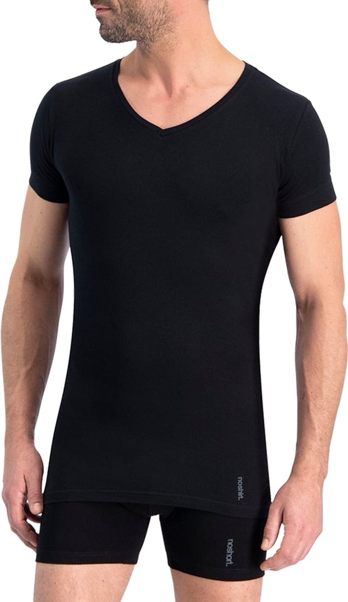 Noshirt Lite Cotton - Ondershirt - Reguliere V-Hals - Zwart - L