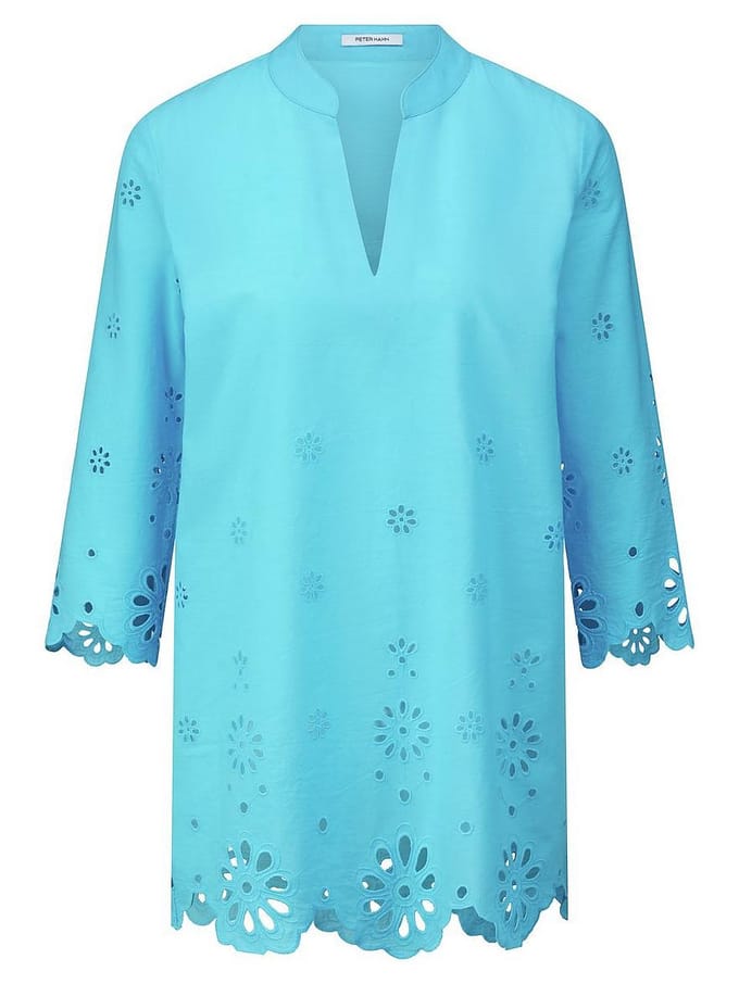 Tuniek 3/4-mouwen Van Peter Hahn turquoise