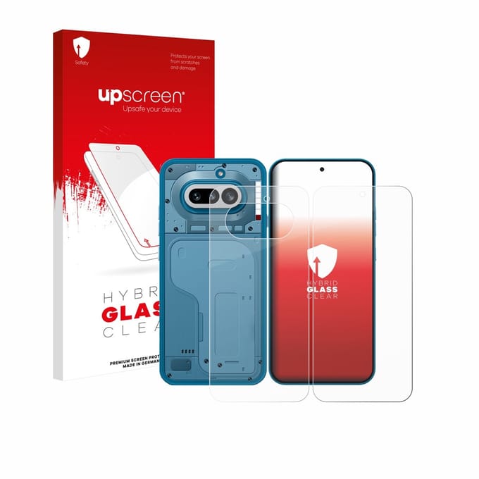 upscreen - Screenprotector voor Nothing Phone (4a) (Voor+Achter) - Folie Beschermfolie Beschermglas transparant