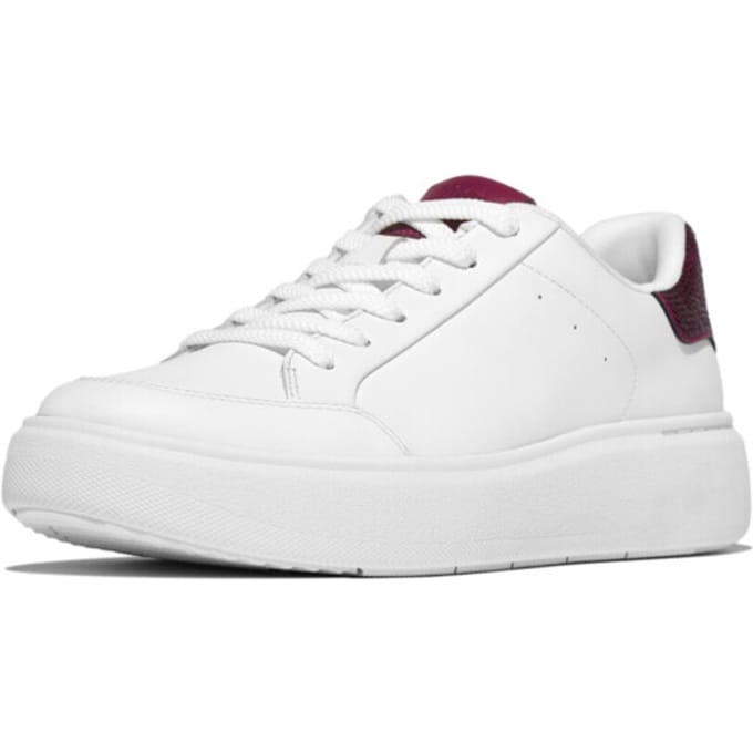 FitFlop FitFlop Rtg Sequin-Backtab Leather Sneakers WIT - Maat 38