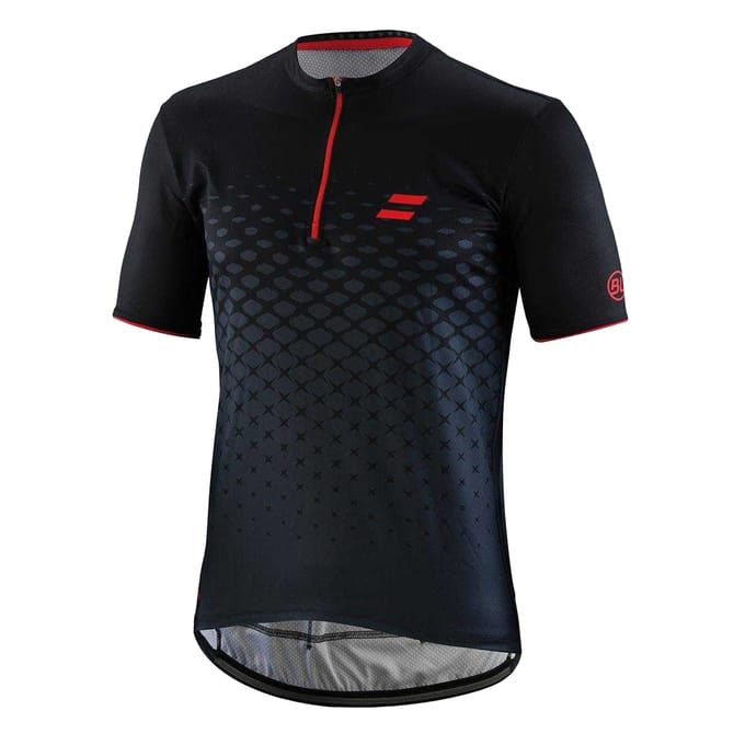 Bicycle Line Heren Rayon Fietsshirt (Zwart/Rood)