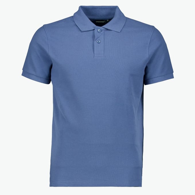 Unsigned heren polo blauw - Maat M