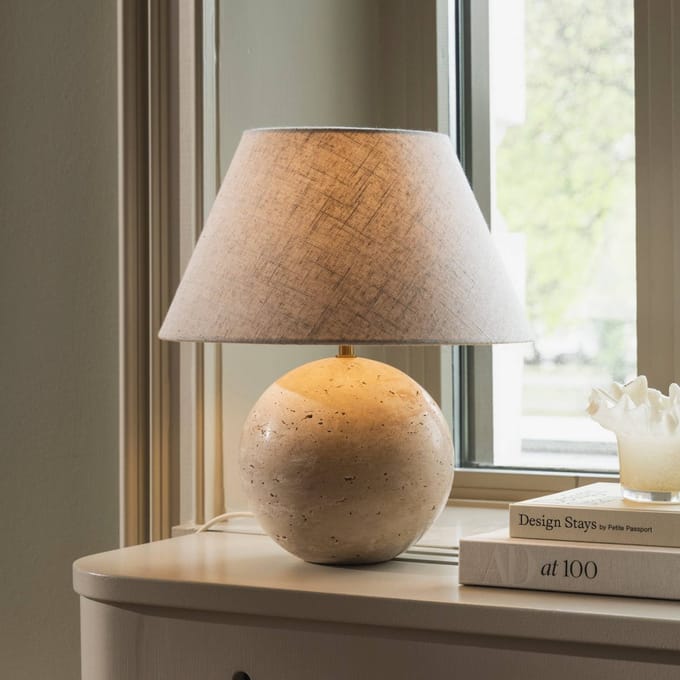 Globen Lighting tafellamp Castello, beige/beige, hoogte 38 cm