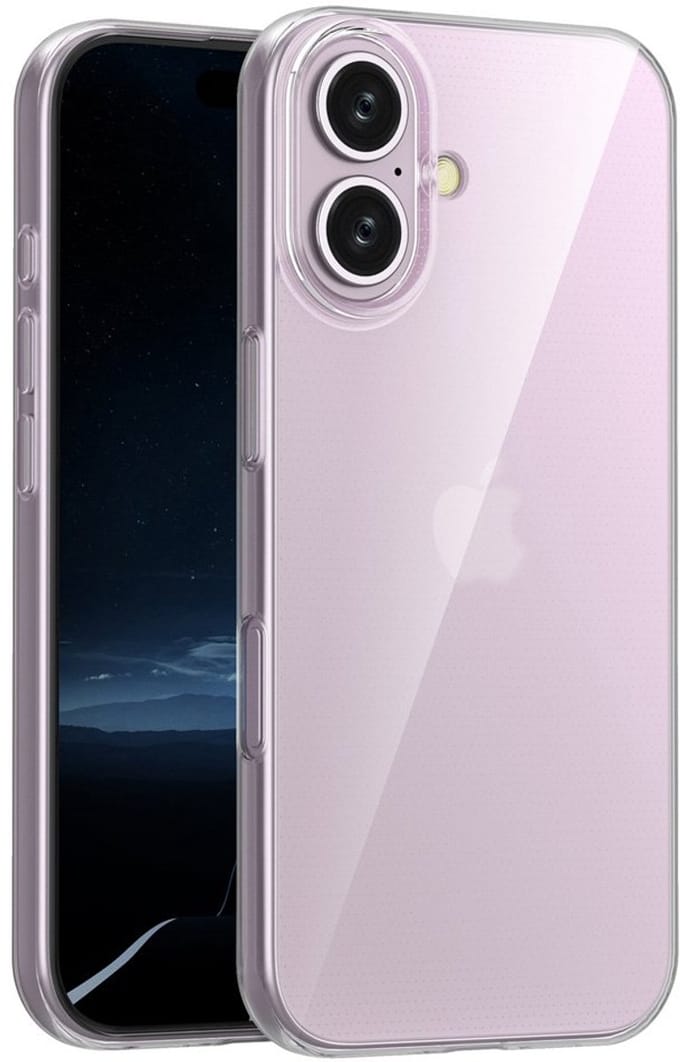 Mobiq transparant Hoesje geschikt voor iPhone 16 Plus - Flexibele TPU case geschikt voor iPhone 16 Plus transparant
